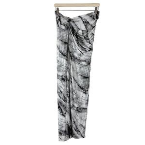 Helmut Lang Twist Knotted Marble Tie Dye Modal Skirt Size Small